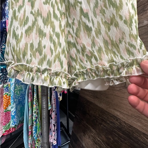 Francesca's Collections Sage Green Cream Romper - Picture 5 of 14